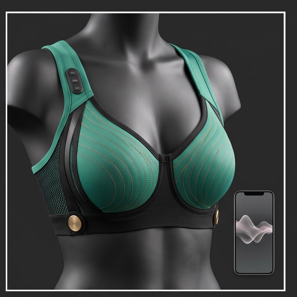 Diana Cuervo Performance Apparel Design — AI Music Muse sports bra design study