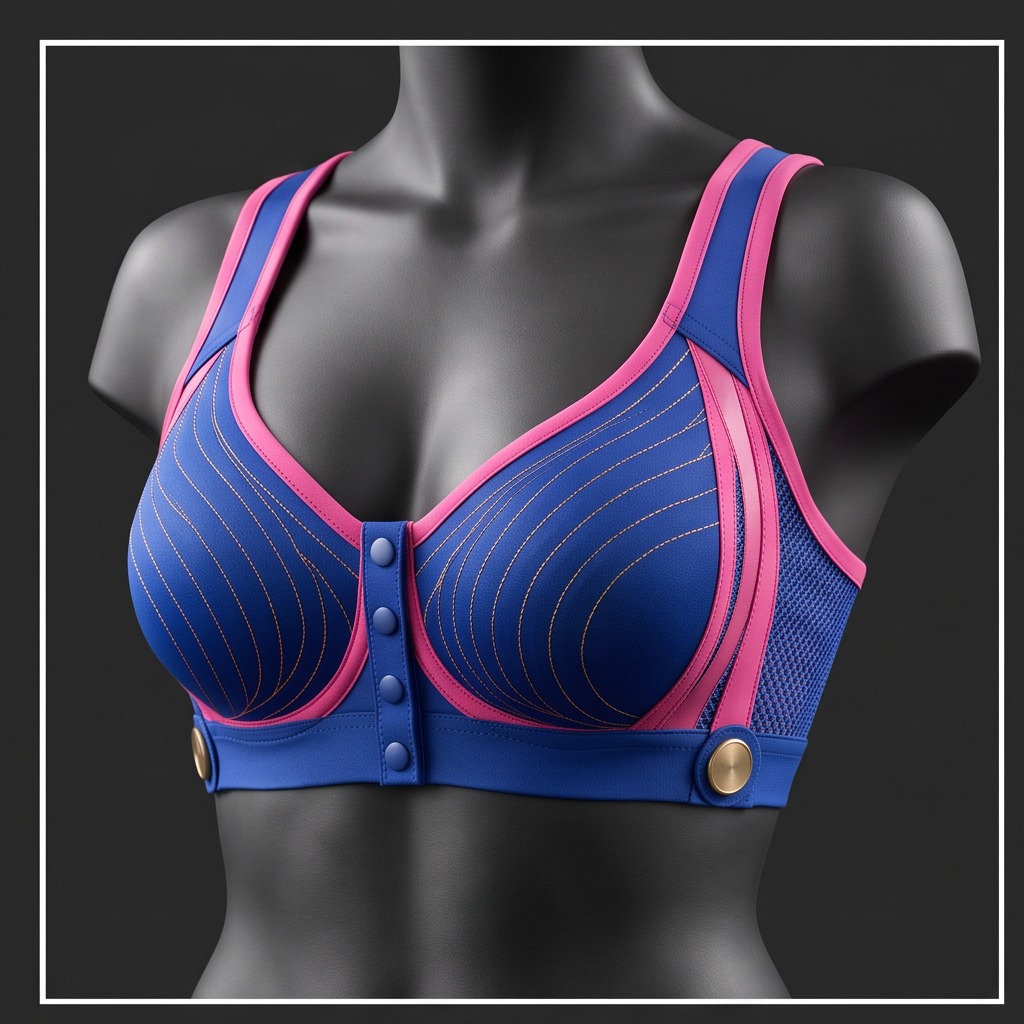 Diana Cuervo Performance Apparel Design — Color × Button sports bra design study