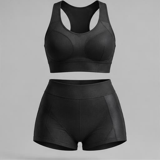 Diana Cuervo Performance Apparel Design — Monochrome Sports Bra Set design study